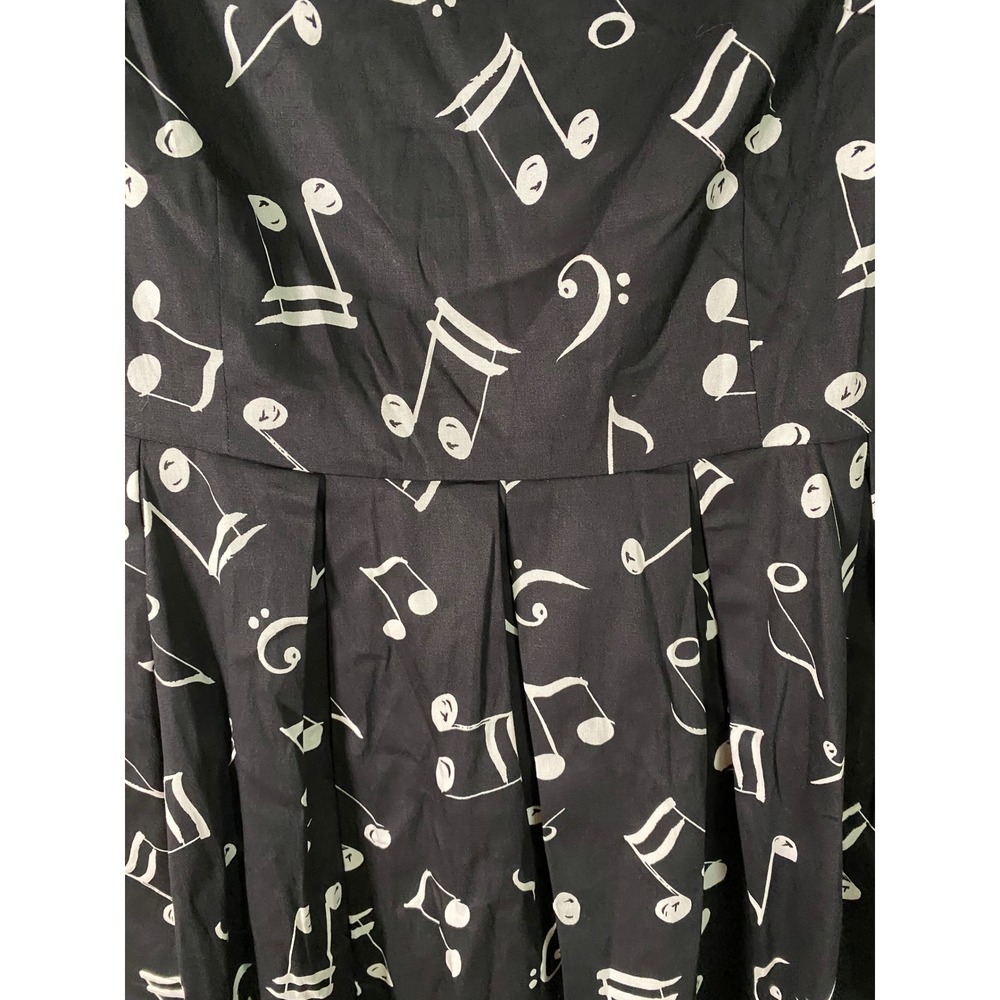 Lindy Bop Musical Note Print Vintage Swing Dress Black White Retro Rockabilly 12 - Picture 5 of 12